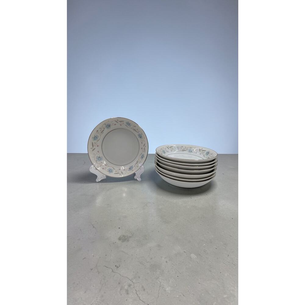 English Garden Fruit Dessert Sauce Bowl Japan 1221 Pattern 5 1/2" Set of 8